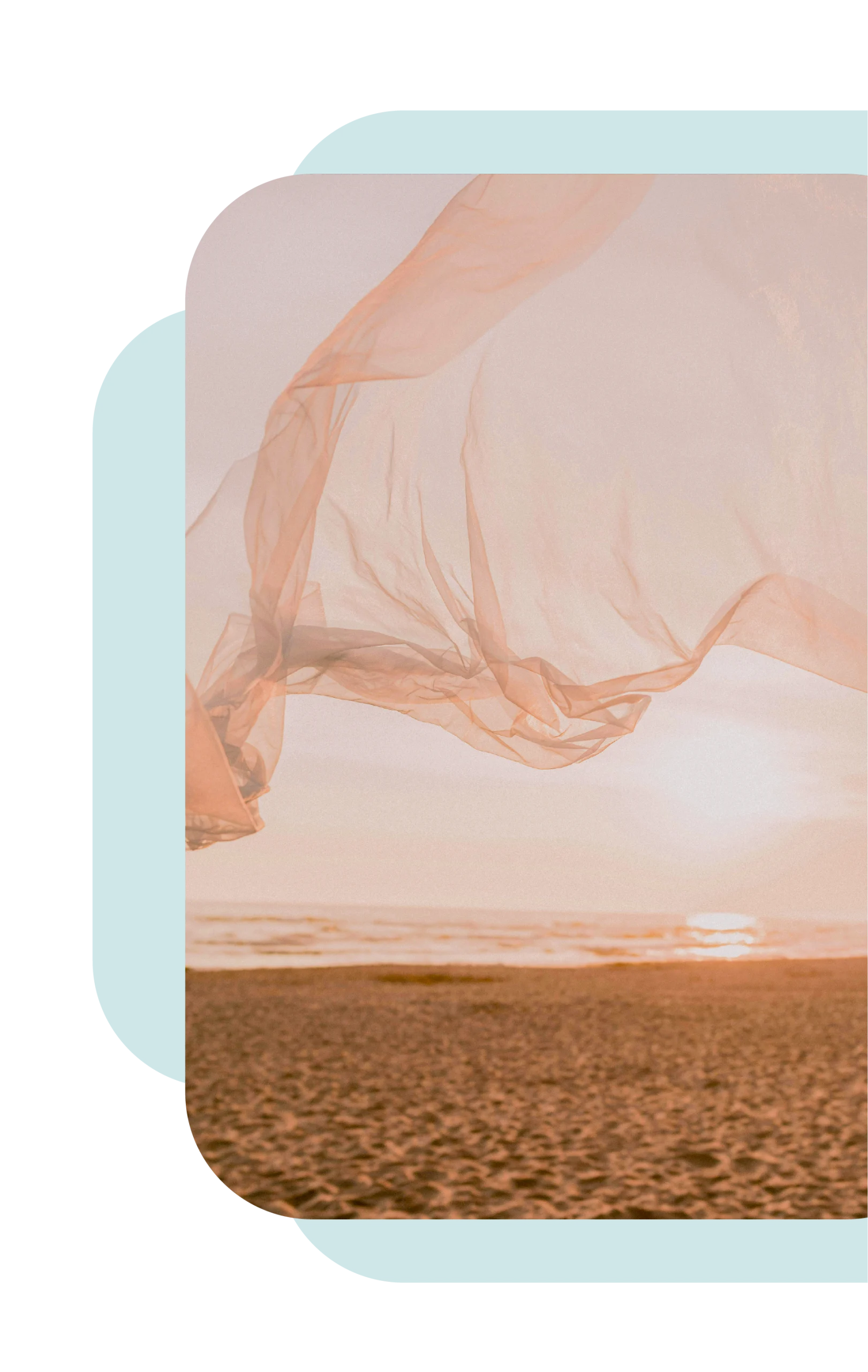 Foulard rose flottant au vent, compassion